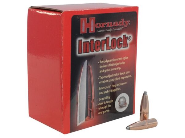 Hornady Bullets 8mm (.323 Diameter) 195 Gr. InterLock Spire Point- Box of 100- 3236
