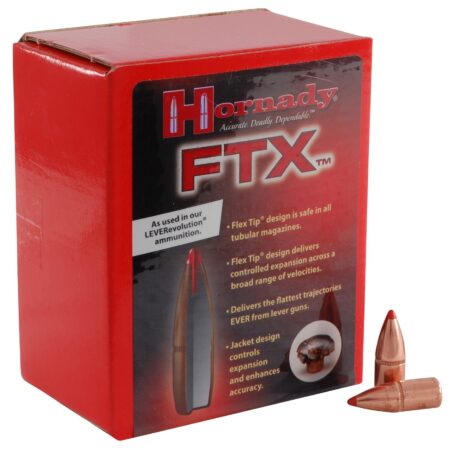 Hornady Bullets .35 Caliber (.358 Diameter) 200 Gr. FTX- Box of 100- 35105
