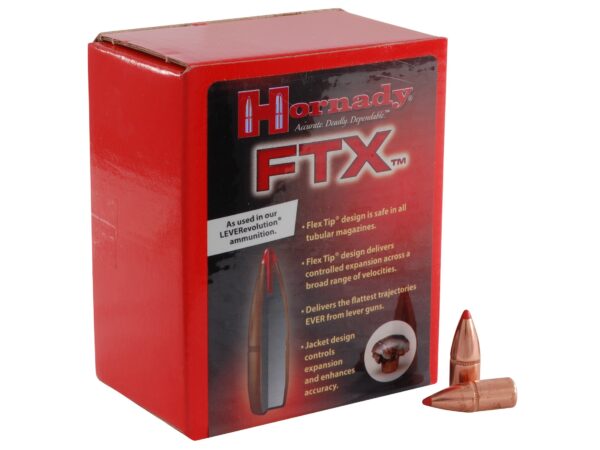 Hornady Bullets .35 Caliber (.358 Diameter) 200 Gr. FTX- Box of 100- 35105