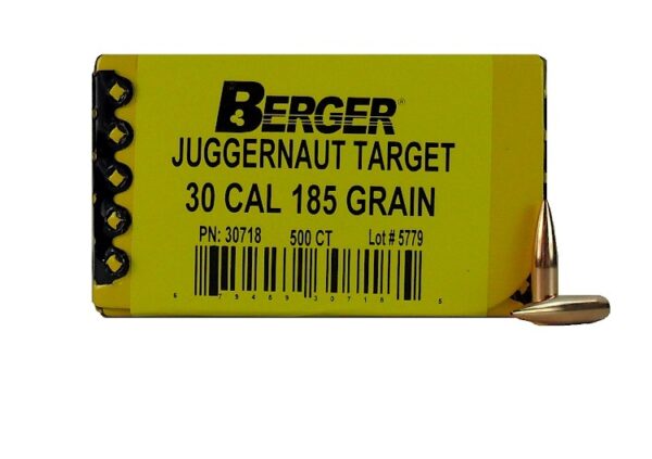 Berger Bullets .30 Caliber (308 Diameter) 185 Gr Target Juggernaut HPBT- Box of 500