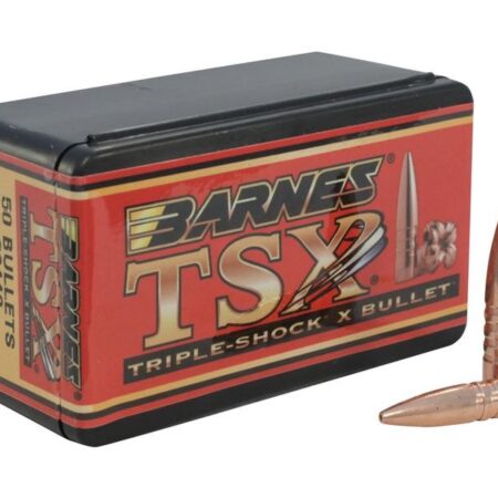 Barnes Bullets .264 Caliber / 6.5mm (.264 Diameter) 130 Gr. TSX Hollow Point Flat Base- Lead-Free- Box of 50- 30246