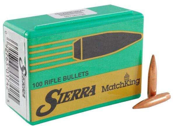 Sierra Bullets .264 Caliber / 6.5mm (.264 Diameter) 142 Gr. MatchKing Jacketed Hollow Point Boat Tail- Box of 100- 1742