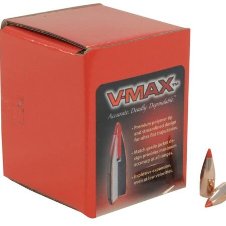 Hornady Bullets .243 Caliber/ 6mm (.243 Diameter) 58 Gr. V-Max Boat Tail- Box of 100- 22411