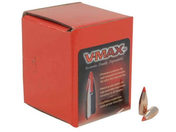 Hornady Bullets .243 Caliber/ 6mm (.243 Diameter) 58 Gr. V-Max Boat Tail- Box of 100- 22411