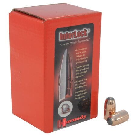 Hornady Bullets .45 Caliber (.458 Diameter) 350 Gr. InterLock Round Nose- Box of 50- 4502