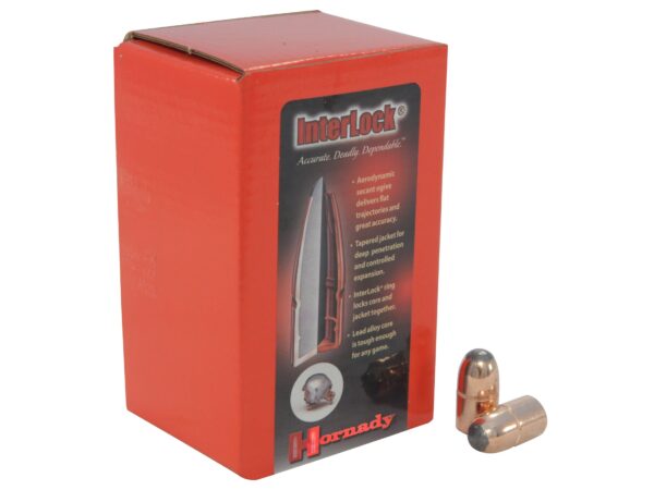 Hornady Bullets .45 Caliber (.458 Diameter) 350 Gr. InterLock Round Nose- Box of 50- 4502