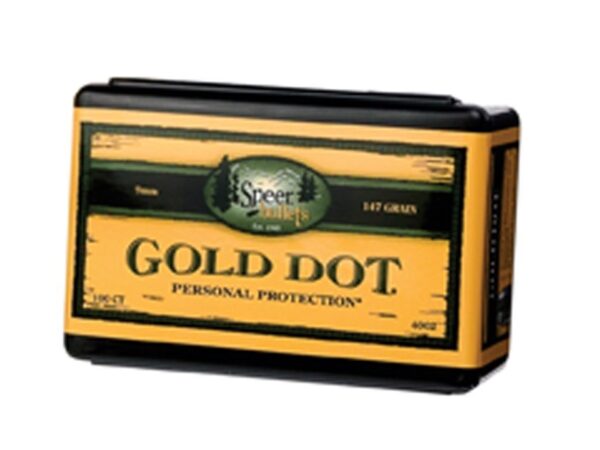 Speer Bullets 9mm (.355 Diameter) 124 Gr. Gold Dot Bonded Jacketed Hollow Point- Box of 100- 3998