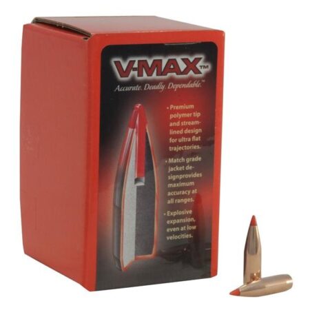 Hornady Bullets .243 Caliber/6mm (.243 Diameter) 87 Gr. V-Max Boat Tail- Box of 100- 22440