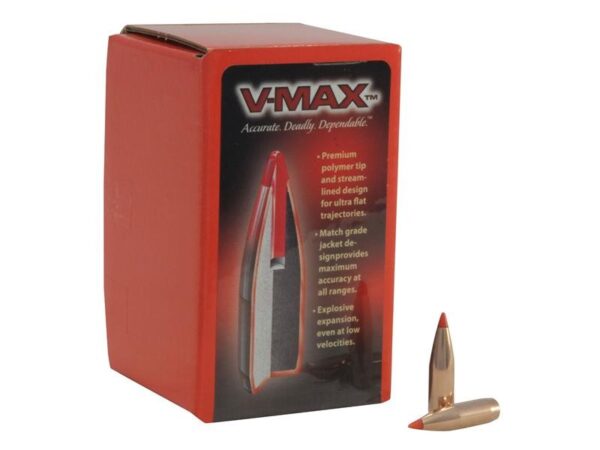 Hornady Bullets .243 Caliber/6mm (.243 Diameter) 87 Gr. V-Max Boat Tail- Box of 100- 22440