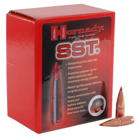 Hornady Bullets .338 Caliber (.338 Diameter) 225 Gr. InterLock SST Boat Tail- Box of 100- 33202