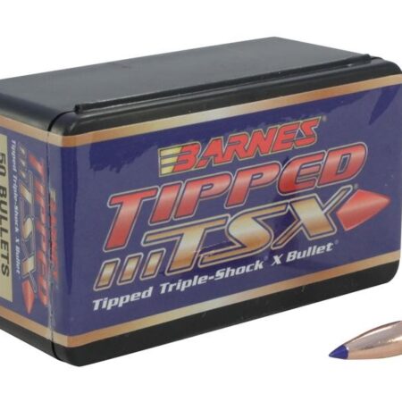 Barnes Bullets .264 Caliber / 6.5mm (.264 Diameter) 100 Gr. Tipped TSX  Spitzer Boat Tail- Lead-Free- Box of 50- 30240