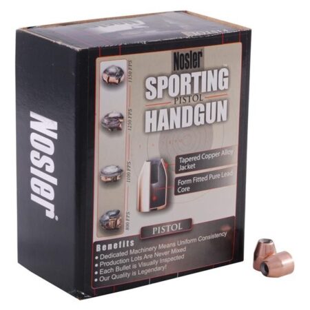 Nosler Bullets .40 S&W / 10mm Auto (.400 Diameter) 135 Gr. Sporting Handgun Jacketed Hollow Point- Box of 250- 44852