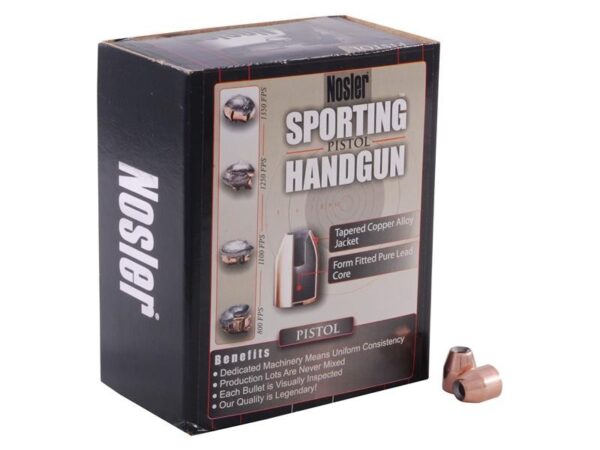 Nosler Bullets .40 S&W / 10mm Auto (.400 Diameter) 135 Gr. Sporting Handgun Jacketed Hollow Point- Box of 250- 44852