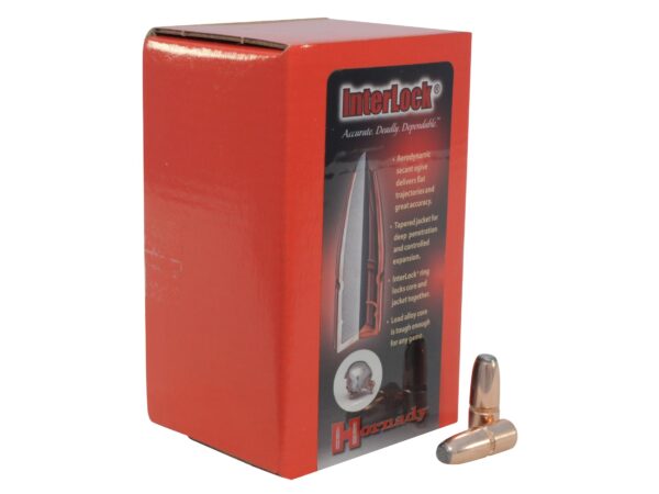 Hornady Bullets .32 Caliber (.321 Diameter) 170 Gr. InterLock Flat Nose- Box of 100- 3210