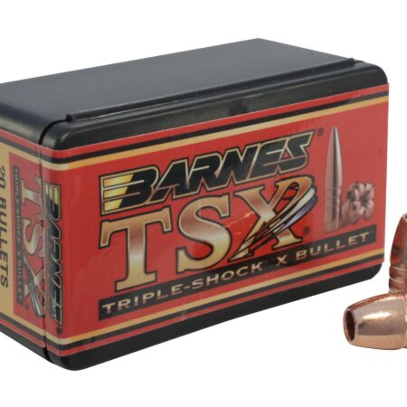 Barnes Bullets .45-70 Caliber (.458 Diameter) 250 Gr. TSX Flat Nose- Lead-Free- Box of 20- 30629