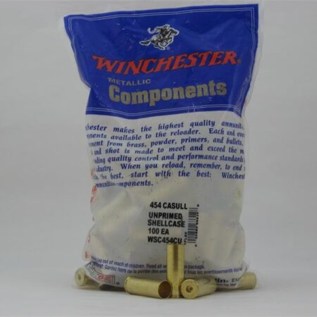 Winchester .454 Casull Unprimed Brass- Bag of 100- WSC454CU