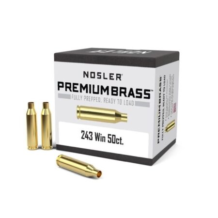 Nosler Premium .243 Winchester Unprimed Brass- Box of 50- 10105