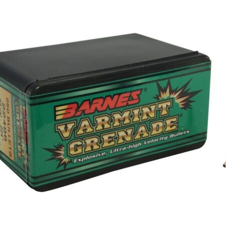 Barnes Bullets .22 Caliber (.224 Diameter) 50 Gr. Varmint Grenade Hollow Point- Lead-Free- Box of 100- 30198