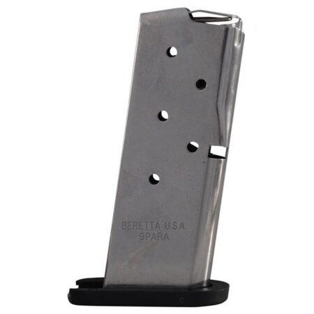 Beretta Nano 9mm Luger 6-Round Magazine- Stainless Steel- JM6NANO9