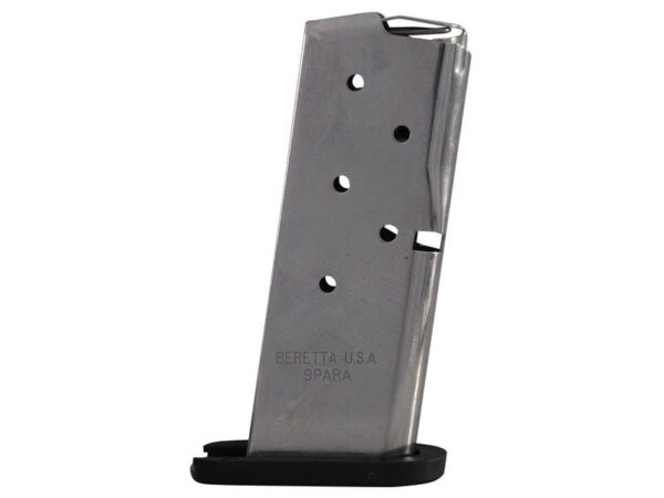 Beretta Nano 9mm Luger 6-Round Magazine- Stainless Steel- JM6NANO9