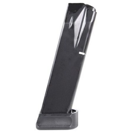 Mec-Gar Optimum Beretta 92 9mm Luger 20-Round Magazine with Base Pad- Steel Anti-Friction Black- MGPB9220AFC