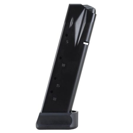 Mec-Gar Optimum Sig Sauer P226 9mm Luger 20-Round Magazine with Extended Base Pad- Steel Anti-Friction Black- MGP22620AFC
