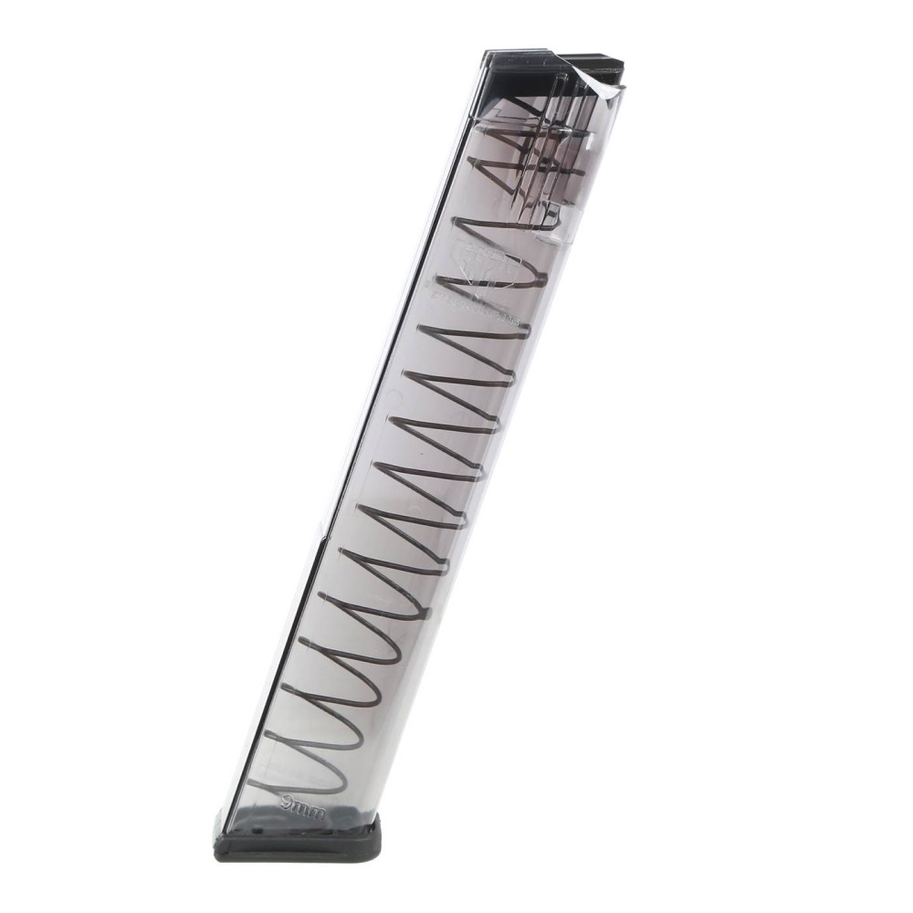 Elite Tactical Systems Glock 17/19/26/34 9mm Luger 31-Round Magazine- Translucent Polymer