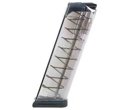 Elite Tactical Systems Glock 17/19/26/34 9mm Luger 17-Round Magazine- Translucent Polymer- GLK-17
