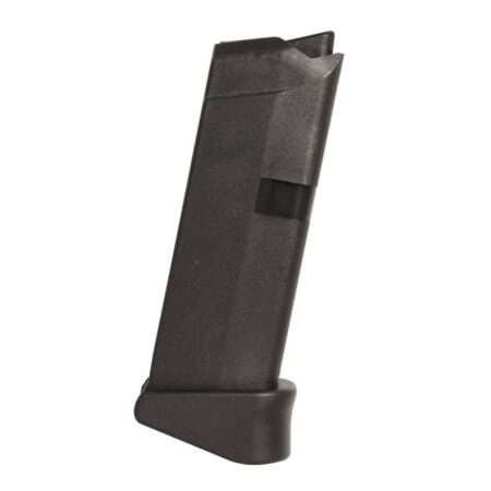 Glock G43 9mm Luger 6-Round Magazine with Extension- Polymer Black- MF08844/MF08855