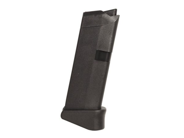 Glock G43 9mm Luger 6-Round Magazine with Extension- Polymer Black- MF08844/MF08855