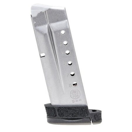 Smith & Wesson M&P Shield M2.0 9mm Luger 8-Round Magazine with Finger Rest- Stainless Steel- 3009876