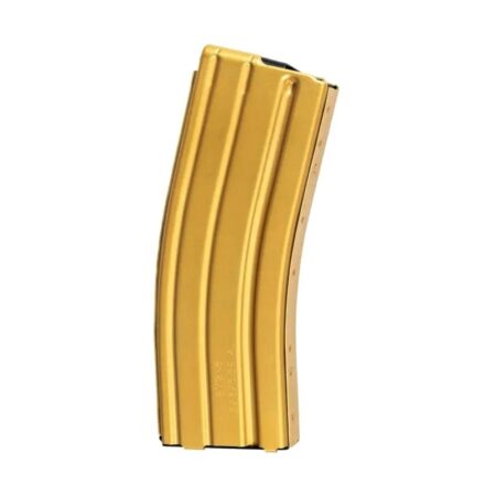 C Products Duramag AR-15 .223 Remington 30-Round Magazine with Black Anti-Tilt Follower- Aluminum- Gold- 3023009175CPD