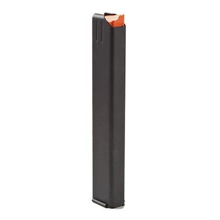 ASC AR-15 9mm Luger 32-Round Magazine with Orange Anti-Tilt Follower- Black Marlube- 329MMARSSBMO