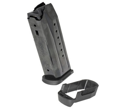 Ruger Security-9 9mm Luger 15-Round Magazine with Adaptor- Steel Black- 90681