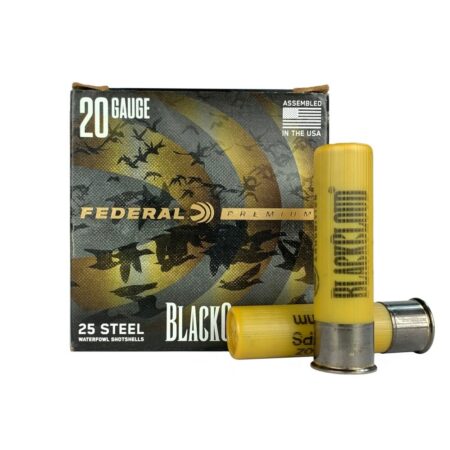 an image of the product Federal Premium Black Cloud 20 Gauge 3" 1 oz #4 Non-Toxic FlightStopper Steel Shot- Box of 25 - PWBX2094
