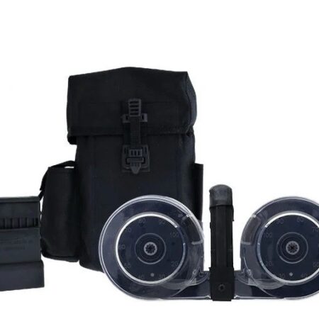 KCI AR-15 5.56mm 100-Round Drum Magazine with Accessories- Polymer Black- KCIMMZ001