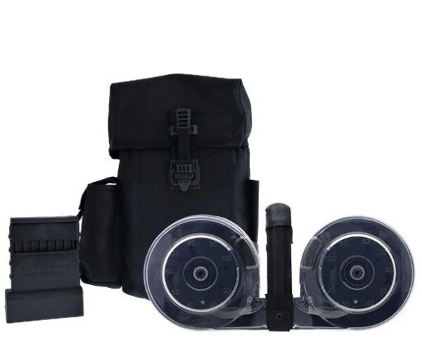 KCI AR-15 5.56mm 100-Round Drum Magazine with Accessories- Polymer Black- KCIMMZ001