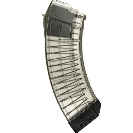 CENTURY ARMS US Palm AK30R 7.62x39mm 30-Round Magazine- Translucent/Black- MA1120A