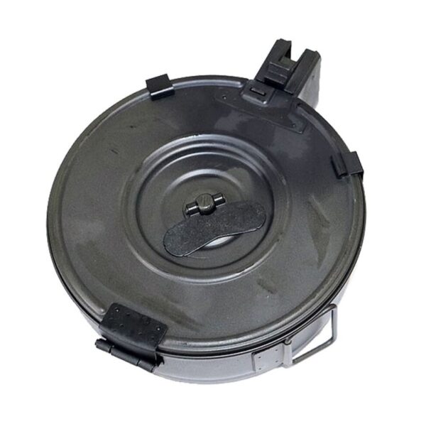 Iver Johnson Arms RWB AK-47 7.62x39mm 75-Round Drum Magazine- Steel Black- MAGAK4775