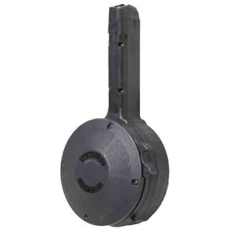 Iver Johnson Arms Glock Full-Size 9mm Luger 50-Round Drum Magazine- Polymer Black- MAGGLOCK950
