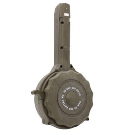 Iver Johnson Arms Glock Full-Size 9mm Luger 50-Round Drum Magazine- Polymer ODG- MAGGLOCK950G