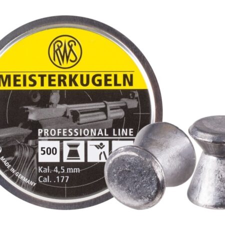 an image of the product RWS Meisterkugeln Professional Line .177 Cal Lead Wadcutter Pellet- Blister Pack of 500 - 2315030