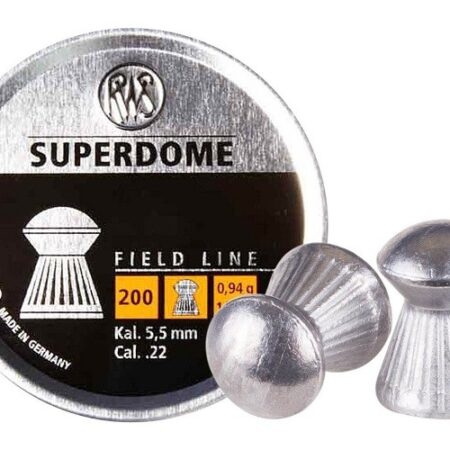 RWS Superdome Field Line .22 Caliber/5.5mm Round-Nose Lead Pellets- Tin of 200- 2317407