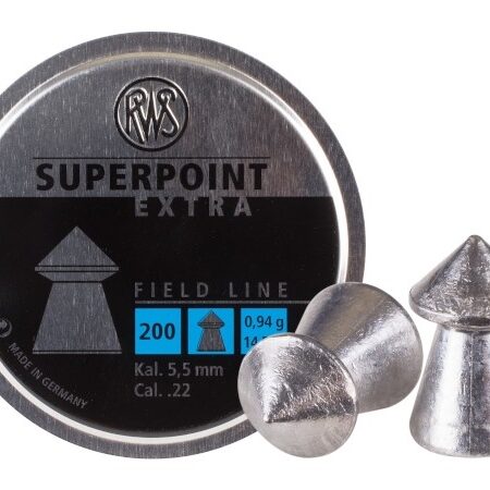 an image of the product RWS Field Line .22 Cal SuperPoint Conical Lead Pellet- Blister Pack of 200 - 2317410