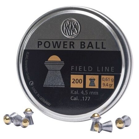 an image of the product RWS Powerball Field Line .177 Cal Lead Air Gun Pellets- Blister Pack of 200 - 2317414