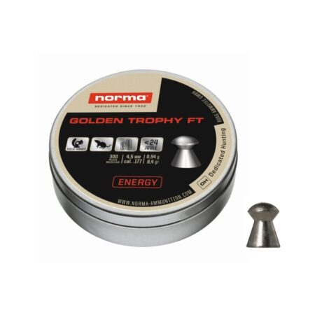 an image of the product Norma Golden Trophy FT .22 Caliber/5.5mm Domed Lead Pellet- Tin of 200 - 2411410