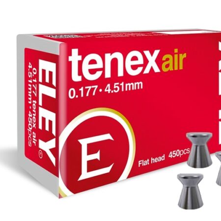 an image of the product Eley Tenex Air .177/4.51mm Flat Head Pellets- Pack of 450 - 46130
