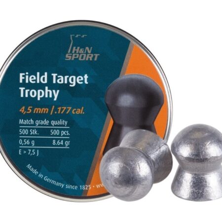 an image of the product H&N Sport Field Target Trophy .177 Caliber/4.5mm Domed Target Pellets- Tin of 500 - 92104500005