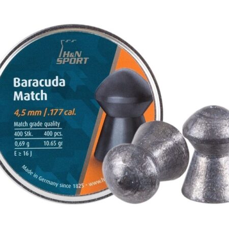 an image of the product H&N Sport Baracuda Match .177 Caliber/4.5mm Domed Match Pellets- Tin of 400 - 92284500004