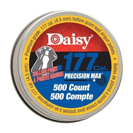 an image of the product Daisy Precision Max .177 Caliber/4.5mm Hollow Point Lead Pellets- Tin of 500 - 987780-406